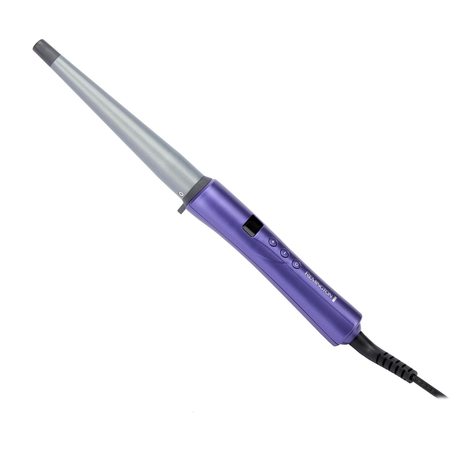 REMINGTON Gloss™ CI93X5 Lockenstab (Shine-Boost-Technologien, 13-25 mm konischer, keramikbeschichteter Lockenstab mit Multivitamin-Komplex, Antistatik-Technologie, Grip-Tech-Technologie, 9 digitale Temperatureinstellungen, LCD-Display, kühle Spitze, Stylin