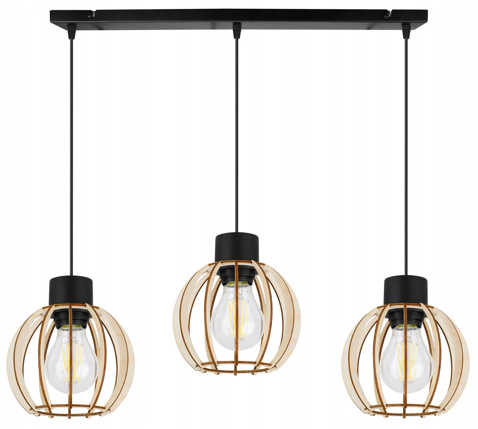 LIGHT HOME LH Houten Hanglamp met LED-lampenkap