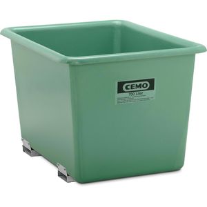 CEMO Großbehälter 1207, 700 Liter, mit Staplertaschen, grün, 132 x 88 x 97cm, aus GFK