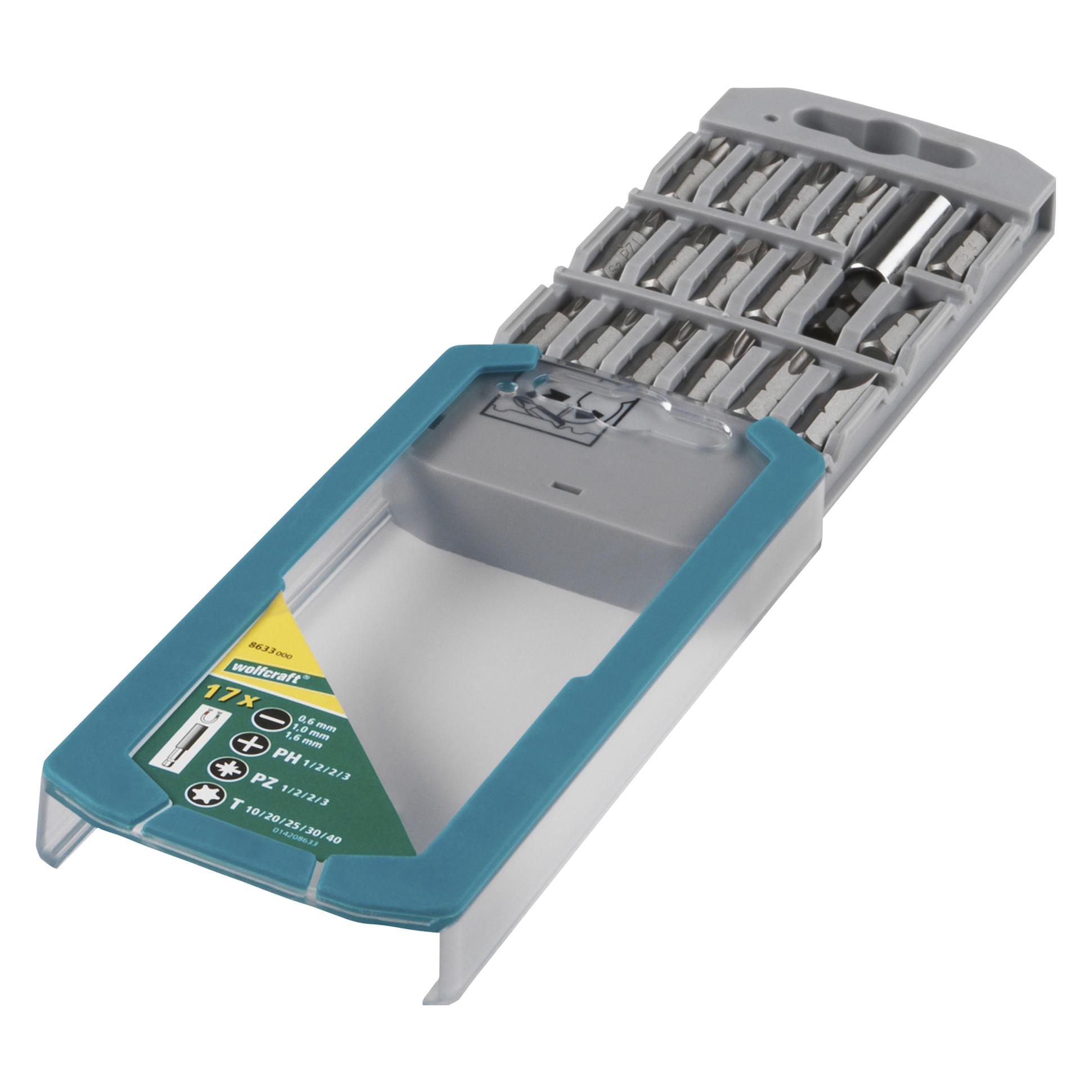 wolfcraft 1 Bit-Box 2K, Solid 17-tlg. SL,PH,PZ,T (109374)