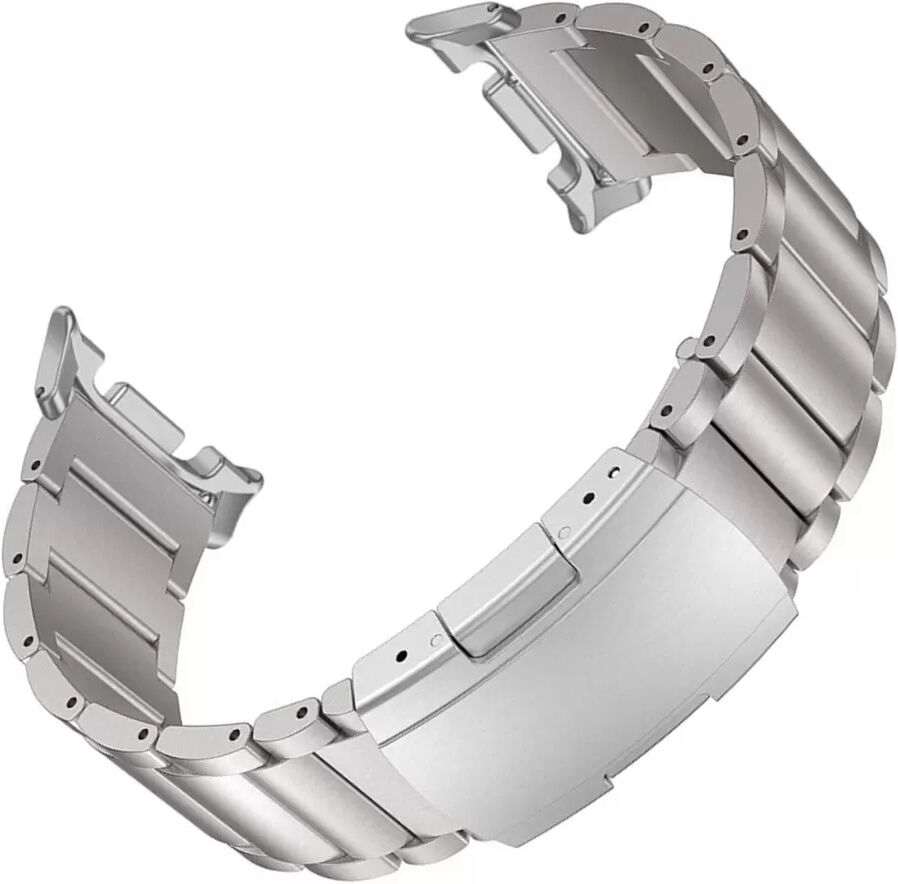 INF Titanlegierungsarmband kompatibel mit Samsung Watch 8/8 Classic - Drei-Perlen-Schildkrötenschnalle Stahl
