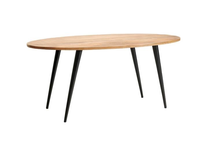 Mid.you Esstisch, Natur, Holz, Metall, Mangoholz, vollmassiv, Holz, oval, konisch, 90x76x175 cm, Esszimmer, Tische, Esstische, Esstische oval