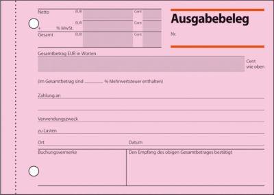 sigel® Ausgabebeleg AG615, DIN A6, 50 Blatt, rosa