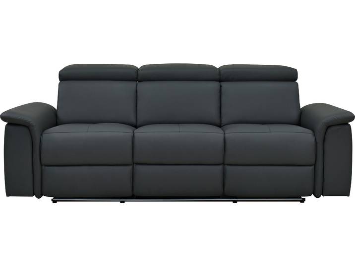 3-Sitzer GOODPRODUCT Pareli 229cm, manuelle u. elektr. Relaxfunktion in 2 Sitzen , grau, B:229cm H:98cm T:142cm, Sofas, 3-Sitzer, USB, KT-Verstellung, LED Beleuchtung, in Echtleder, Kunstleder, Web