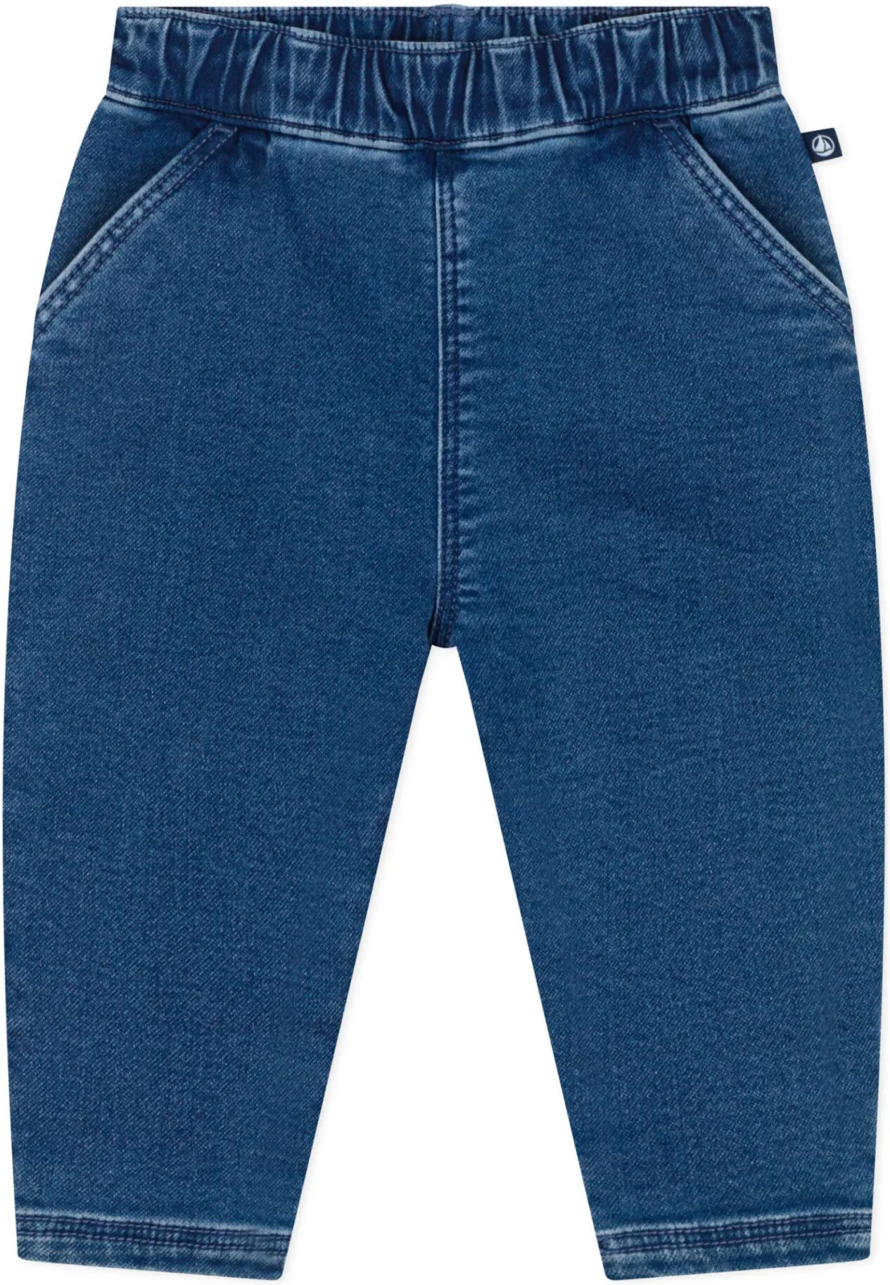 Petit Bateau Sarouel Lap Molleton Denim Bleu jean 6 mois
