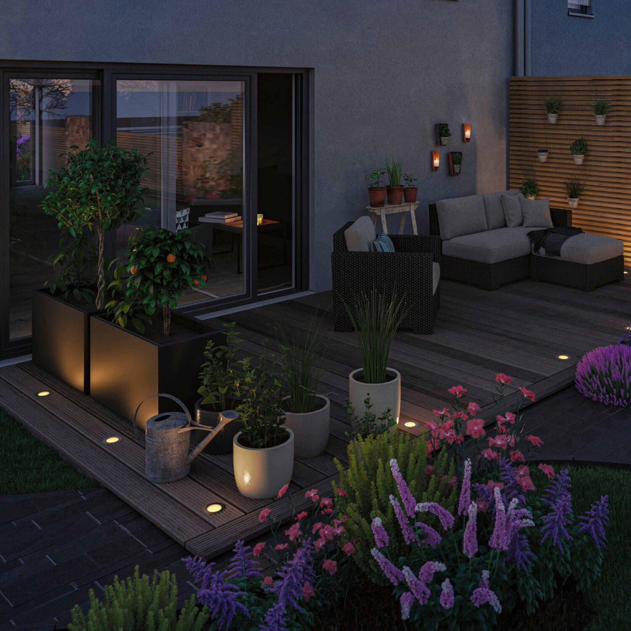 Paulmann - Plug & Shine Outdoor 5.2W LED Recessed Spotlight with Smart Home Zigbee 3.0 in Black