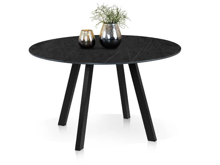 Levent Esstisch rund, Material HPL / Metall, 80 cm