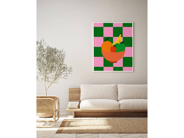 Bild Fruit & Fun Rahmen: Massivholz Buche, lackiert Abdeckung: Acrylglas Multicolor 52 x 62cm