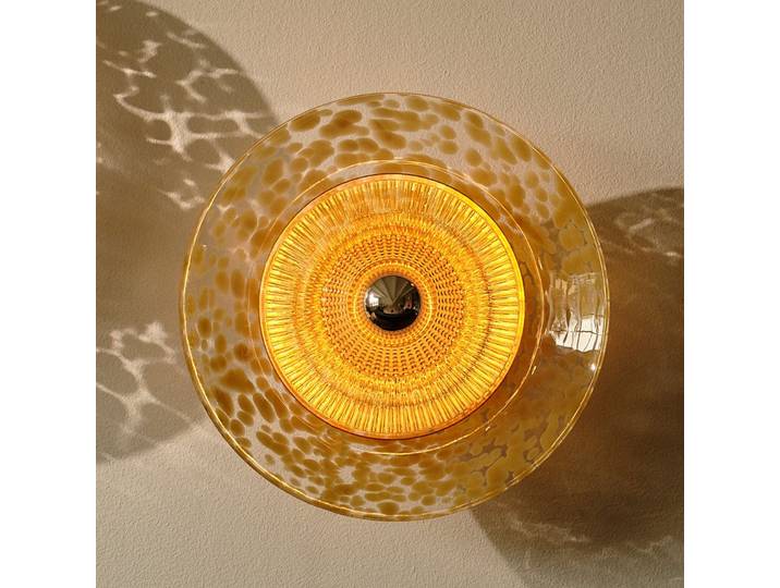 Disco Rama Wandleuchte, amber, Glas, E27 - Design By Us - Wohnzimmer - Einflammig