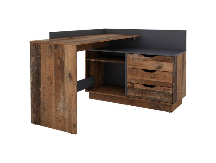 Eckschreibtisch mit Stauraum LxBxH: 129x105x83,5 cm Belfast