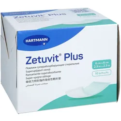 ZETUVIT Plus extrastarke Saugkompr.steril 6x6 cm