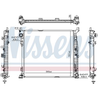NISSENS Kühler, Motorkühlung 67188 für Mercedes