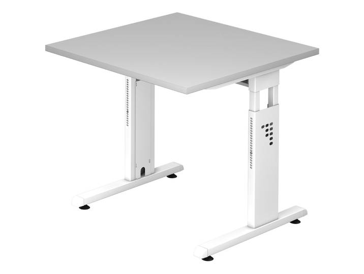 Schreibtisch Office grau Holz B 80 T 80 cm - Material: Holzwerkstoff - Schreibtisch