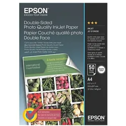 Epson Doppelseitiges Photopapier »Double-Sided Photo Quality Inkjet Paper« A4 120g weiß
