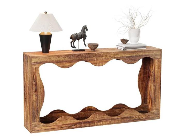 Table Console 160 cm Console Meuble console étroite Console style campagnard industriel table étroite pour entrée couloir marron