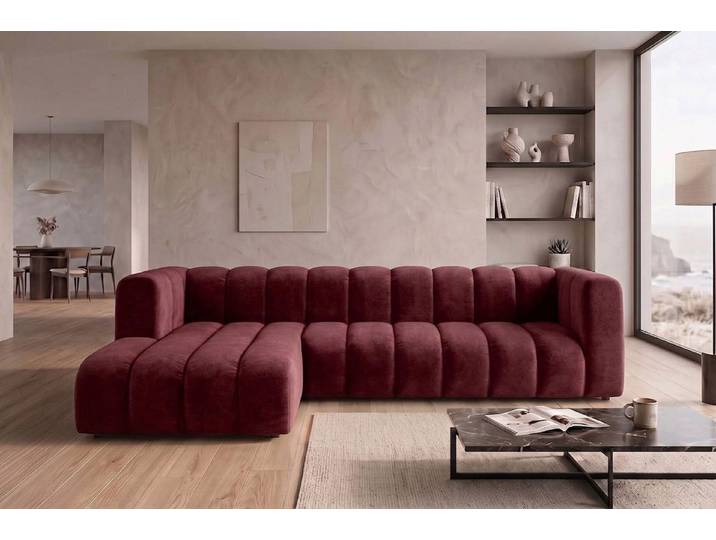 Kaiser Möbel Ecksofa Modulares GRAND L 318 im Velvet-Stoff Riviera, Ecksofa, modulares Ecksofa, großzügige Relaxzone