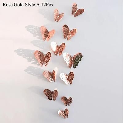 Uplift Picks 3D Mirror Butterfly Wall Stickers Elegant DIY Wall Decor For Living Room And Events 16
