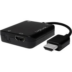 LogiLink CV0106 HDMI Adapter [1x HDMI-Stecker - 1x HDMI-Buchse, Toslink-Buchse (ODT)] Schwarz 0.1 m