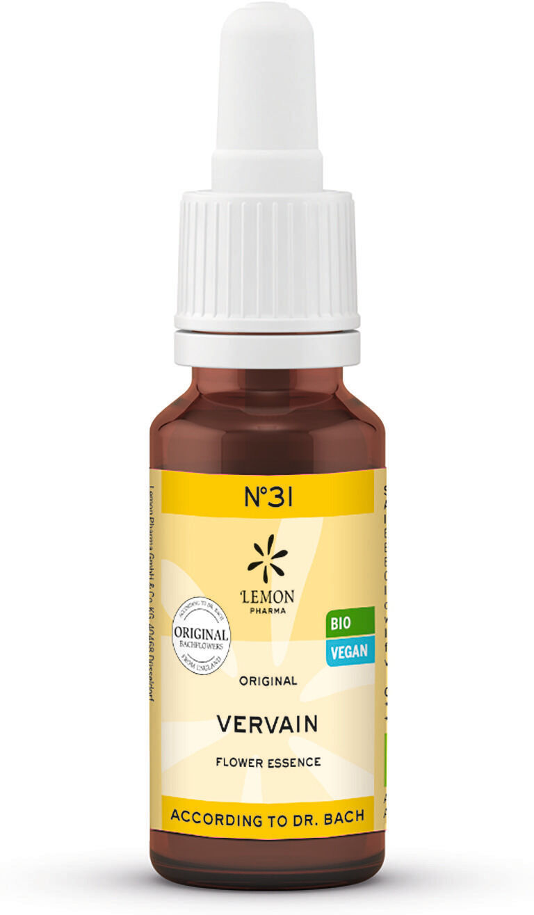 LEMON PHARMA - Bach Elixir Floral N°31 Vervain (Verveine) Bio 20 ml