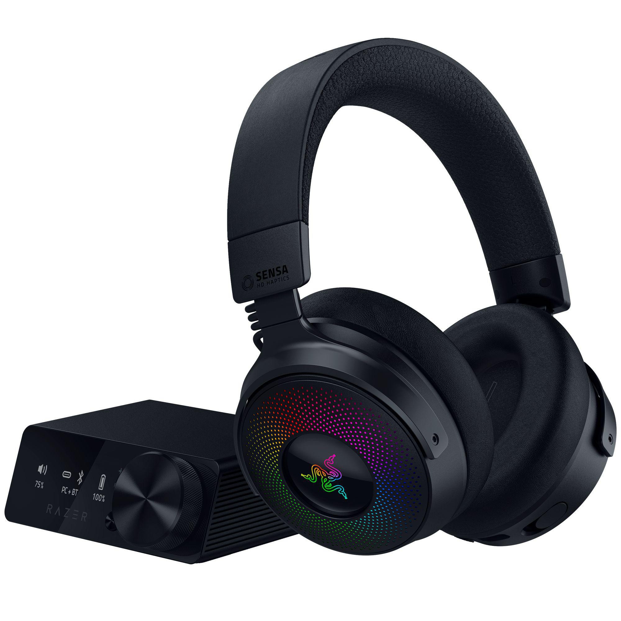 Razer Kraken V4 Pro Gaming Headset kabelgebunden / kabellos (Bluetooth / Funk) Schwarz