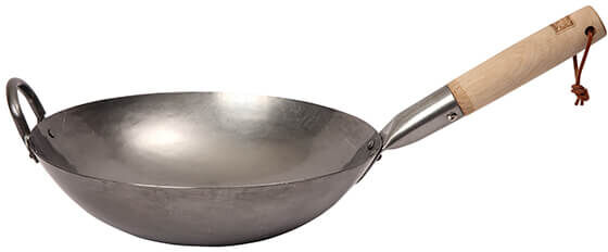 School of Wok by Dexam 30cm Uncoated Carbon Steel Craft Wok