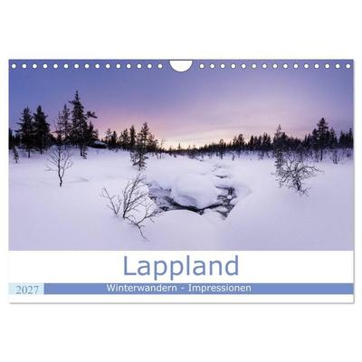 Lappland - Winterwandern Impressionen (Wandkalender 2027 DIN A4 quer), CALVENDO Monatskalender
