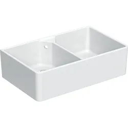 Geberit Publica Mehrzweckbecken mit 2 Becken 90x25x56cm, mit Überlauf, weiß