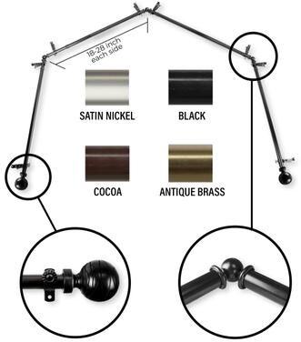 InStyleDesign Desmond 4-Sided Bay Window Curtain Rod