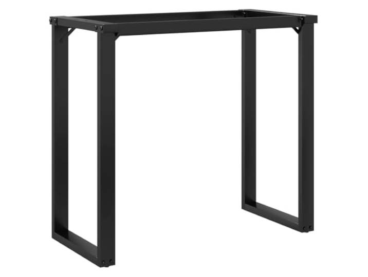 KTHLBRH O-Beine für Tisch 80 x 40 x 73 cm, lackierter Stahl, schwarz Robuste Metallkonstruktion, Industriestil, schnelle Montage, vorgebohrte Löcher, nur Beine ohne Tischplatte