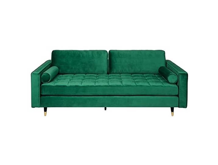 invicta INTERIOR Elegantes Design Sofa Cozy Velvet 225cm smaragdgrün Samt Federkern 3er-Sofa
