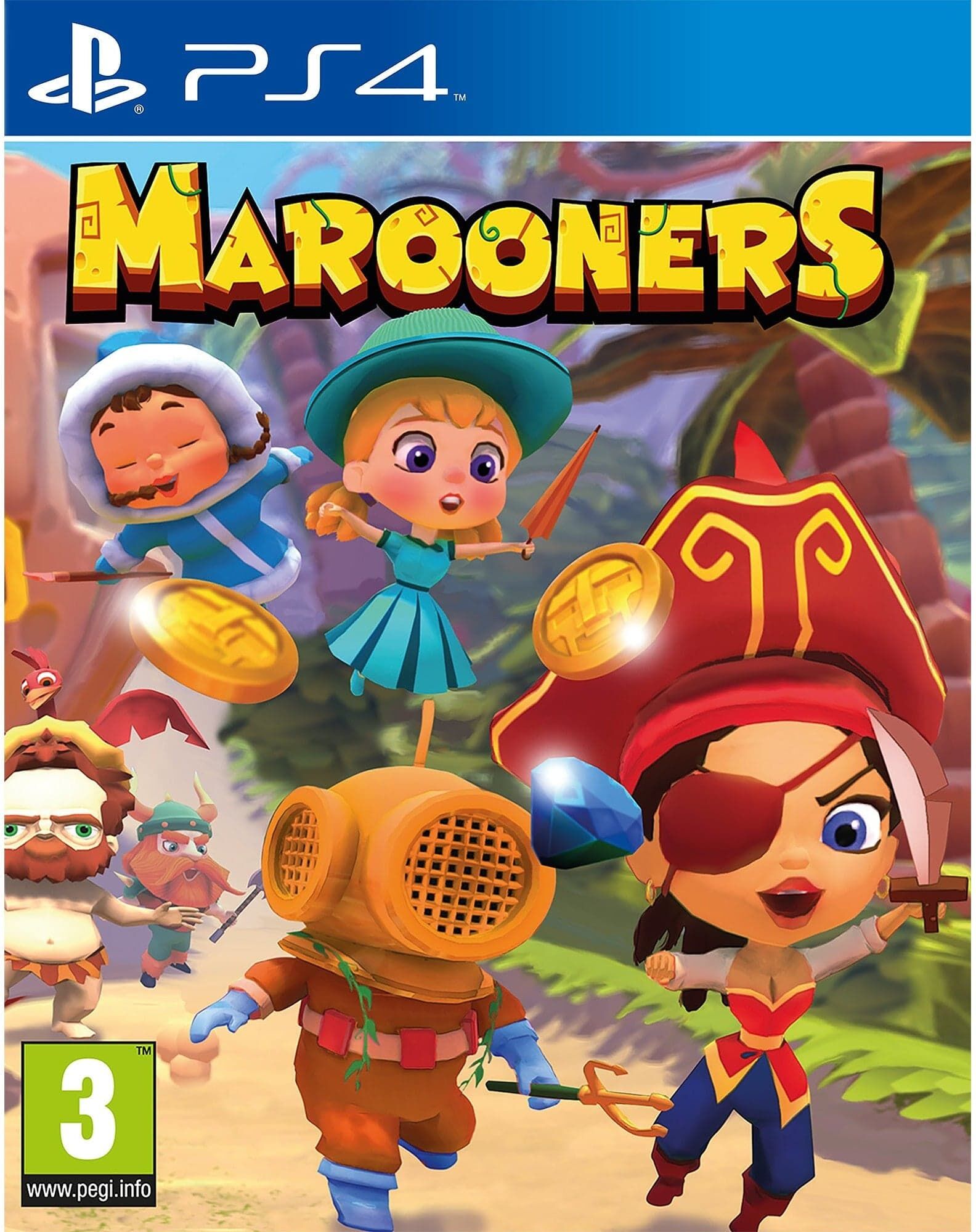 FUNBOX MEDIA LTD Marooners - PlayStation 4 (Disc) - Party Game for 1-4 Players - Local and Online Multiplayer