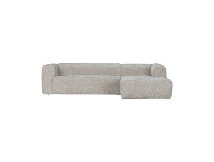 Canapé d'angle droit en tissu beige Bean