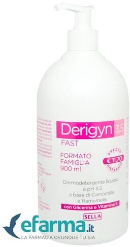 Sella Derigyn Fast 3.5 Detergente Liquido Intimo Formato Famiglia 900 ml