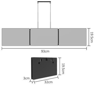 Uplift Picks 360 View LED 3 Way Haircut Mirror Door Hanging Foldable Grooming Mirror no Light