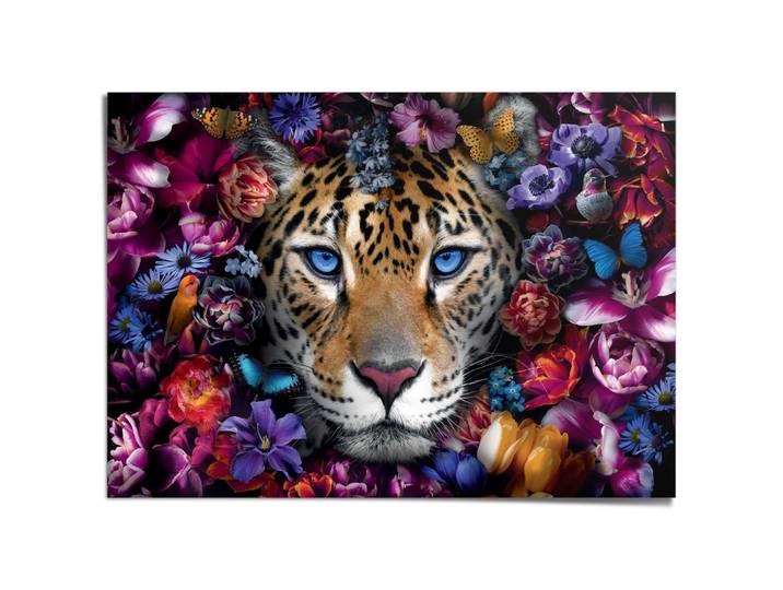Poster REINDERS Power Cat , bunt (farbe bild(er): mehrfarbig), B:140cm H:100cm T:0,1cm, Bilder, Poster, Wohnzimmer - Blumen - Schmetterlinge - Farbenfroh - Mehrfarbig, Papier