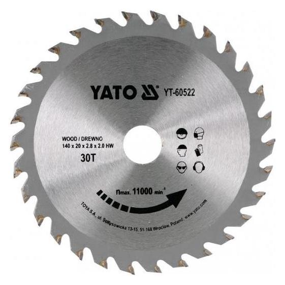 Yato Kreissäge für Holz mit Wolframkarbid 40T 200x30mm (YT-60652) (YT-60652)