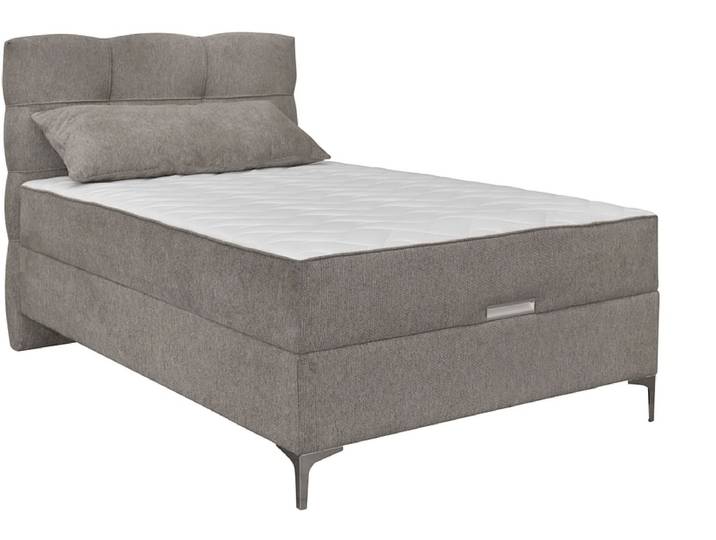 Kastenbett KORLEONE dunkelbeige 100x200cm fest