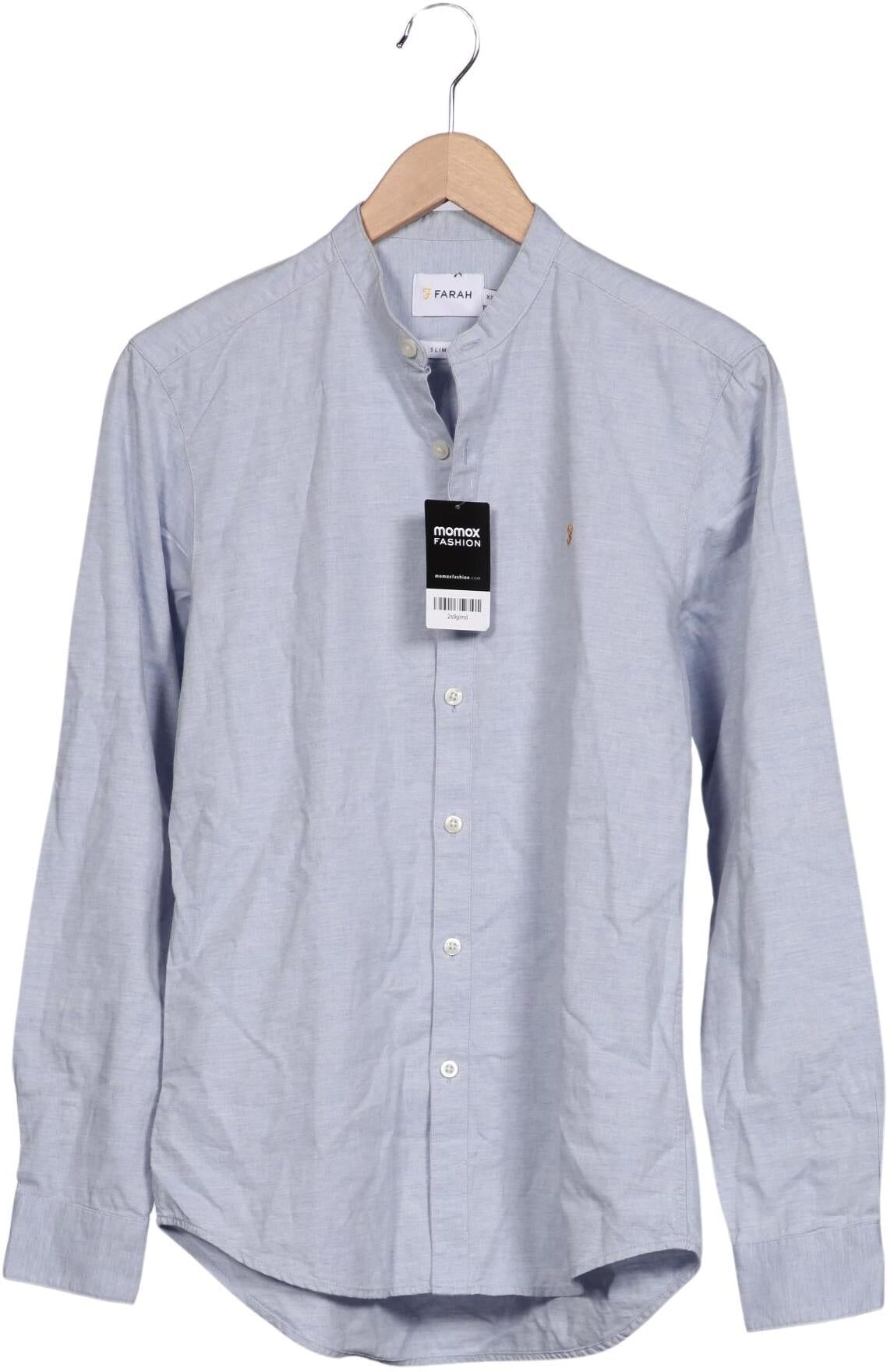 Farah Herren Hemd, Hellblau, Gr. XS, Baumwolle - Second Hand