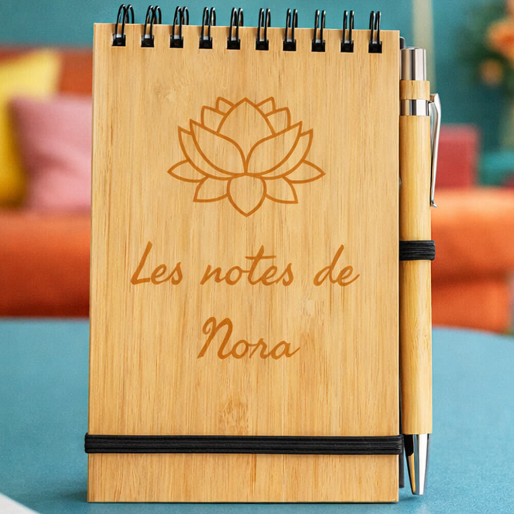 Ocadeau Bloc note bambou gravé