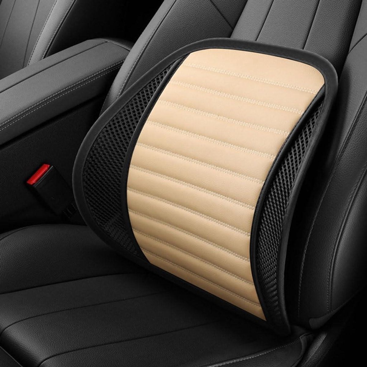 Zwart Lendensteun Kussen met Ademende Mesh voor Comfortabel Zitten