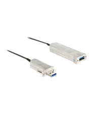 Delock Aktives Optisches USB-Kabelsatz aktiv Daumenschrauben Schwarz (83739)