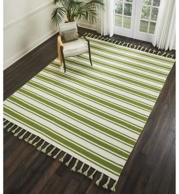Nourison Solano Striped Dhurri Reversible Area Rug