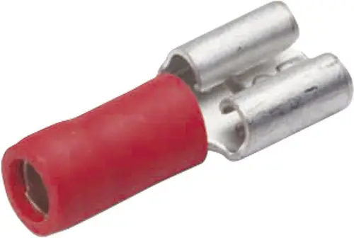 Cimco 180252 Flachsteckhülse Steckbreite: 2.8 mm Steckdicke: 0.8 mm 180 ° Teilisoliert Rot 1 St.