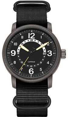 Modern Mode Marketplace Field Watch Luminous Quartz Fabric Strap Watch black