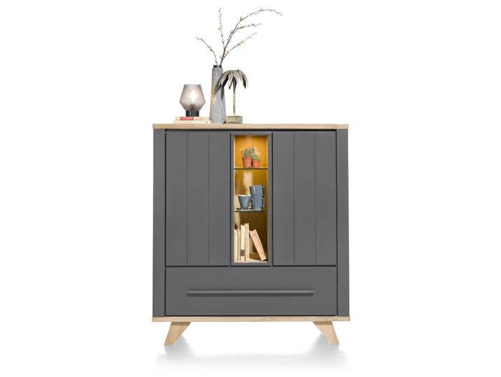 Henders & Hazel Jardin Highboard mit LED MDF/Eiche Furnier