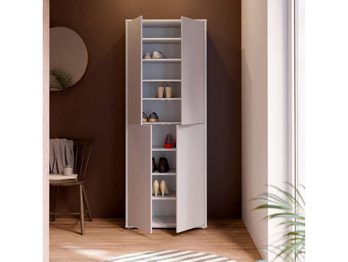 Armoire à chaussures 75cm Gris/Gris clair