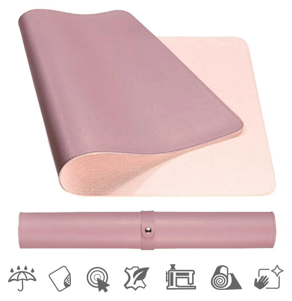MOSH leren muis- en toetsenbordonderlegger paars/roze MSH-TC-PUS