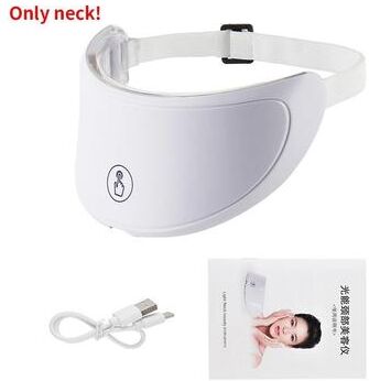 Uplift Essentials Wireless 7 Color LED Face And Neck Beauty Mask Photon Therapy Skin Tightening And Rejuvenation Device neck