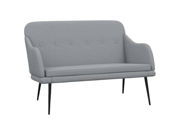 Helloshop26 Sitzbank, Hellgrau, 110 x 76 x 80 cm, Stoff, 02_0010715