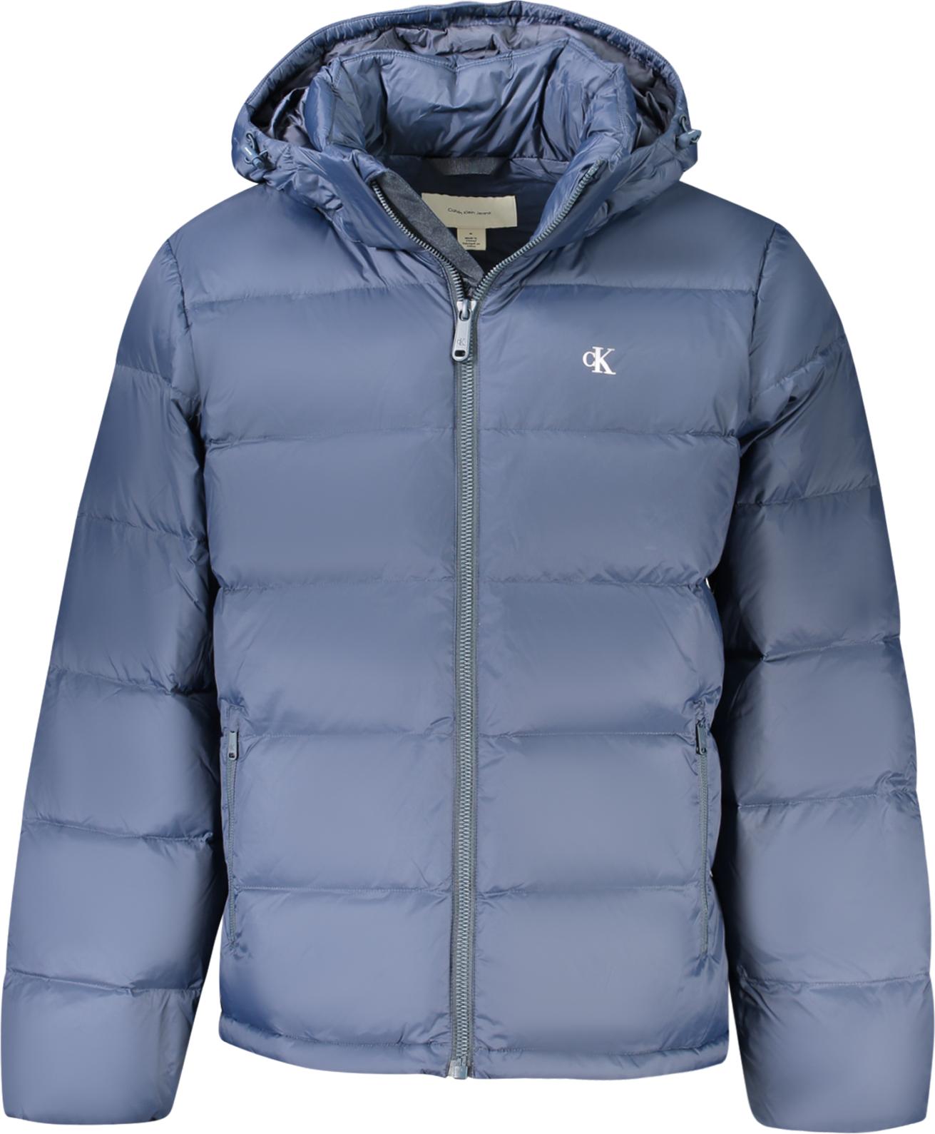 Wasser- und windabweisende Herrenjacke in Blau mit Kapuze